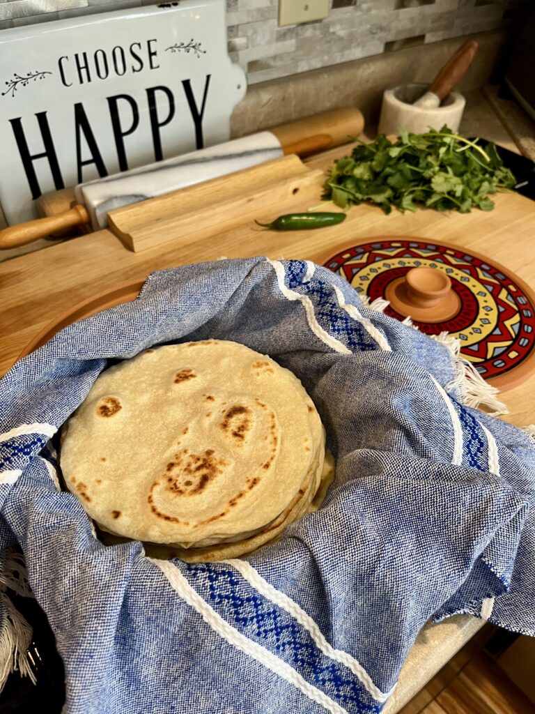 Soft Flour Tortillas made with Fresh Milled Flour