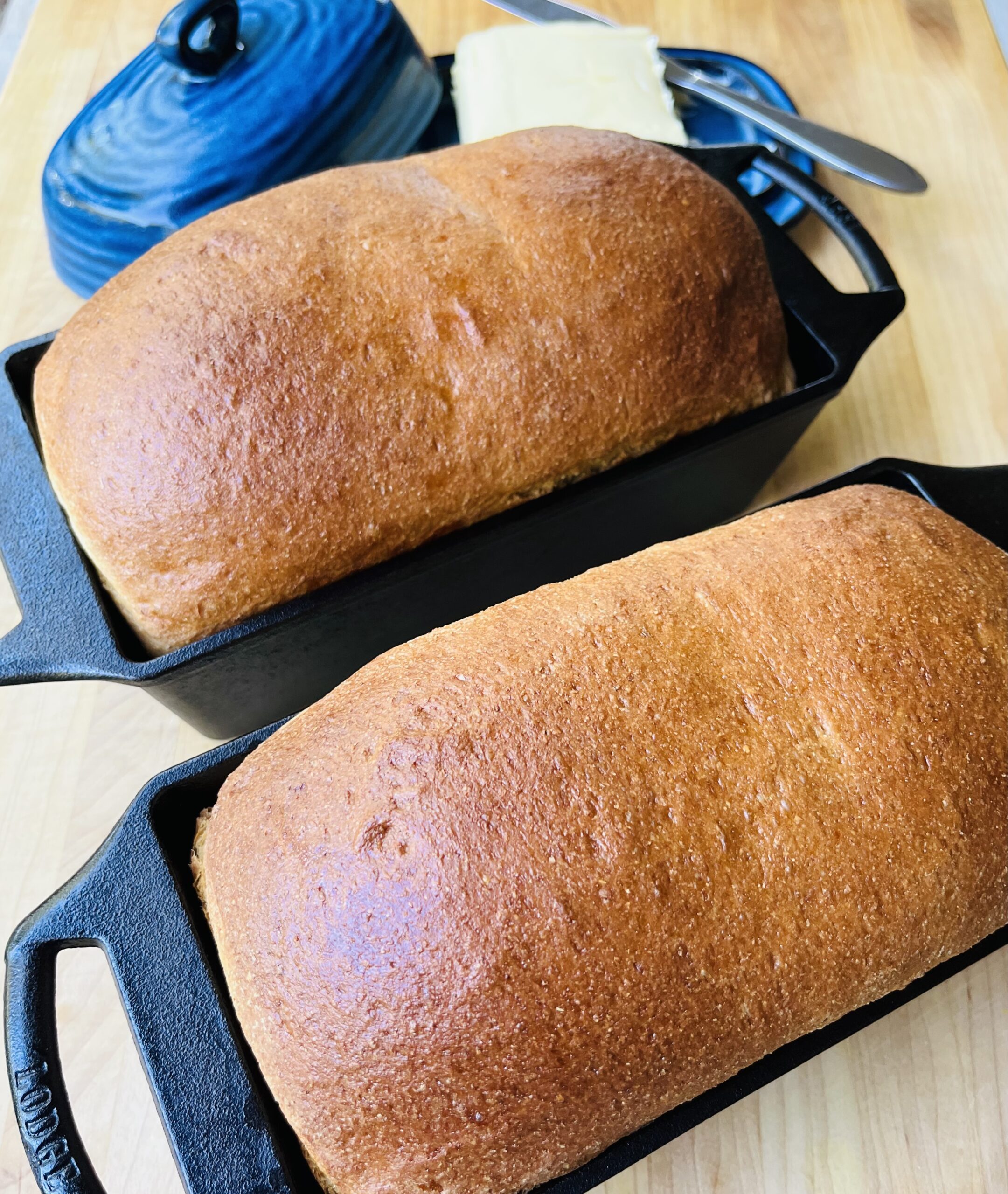 Fresh milled flour soft sandwich bread.