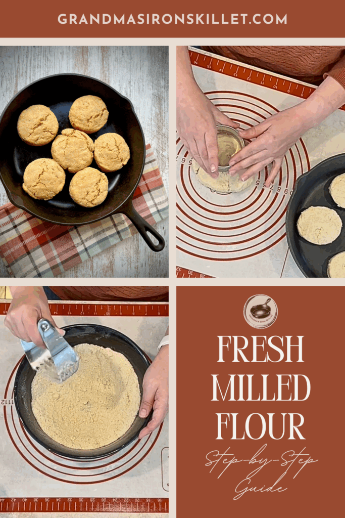 How to make easy biscuits with fresh milled flour.
