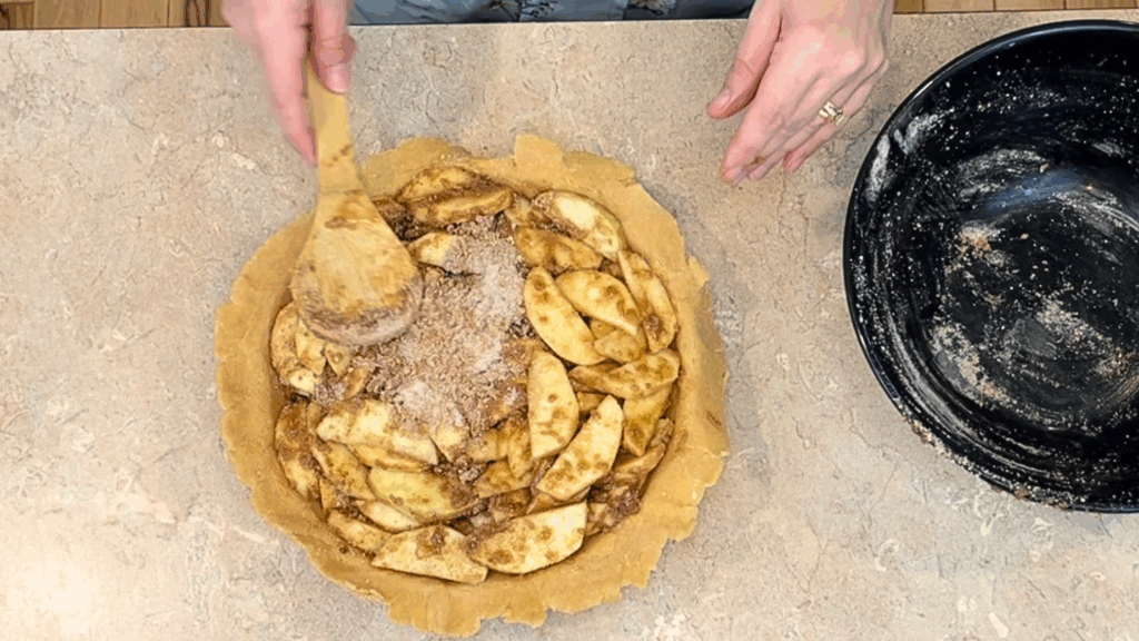Raw Pack Apples in Fresh Milled Flour Pie
