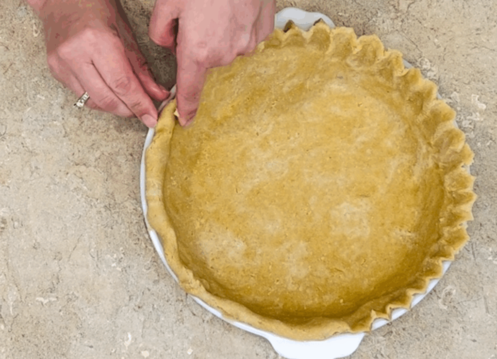 how to flute fresh milled flour pie crust