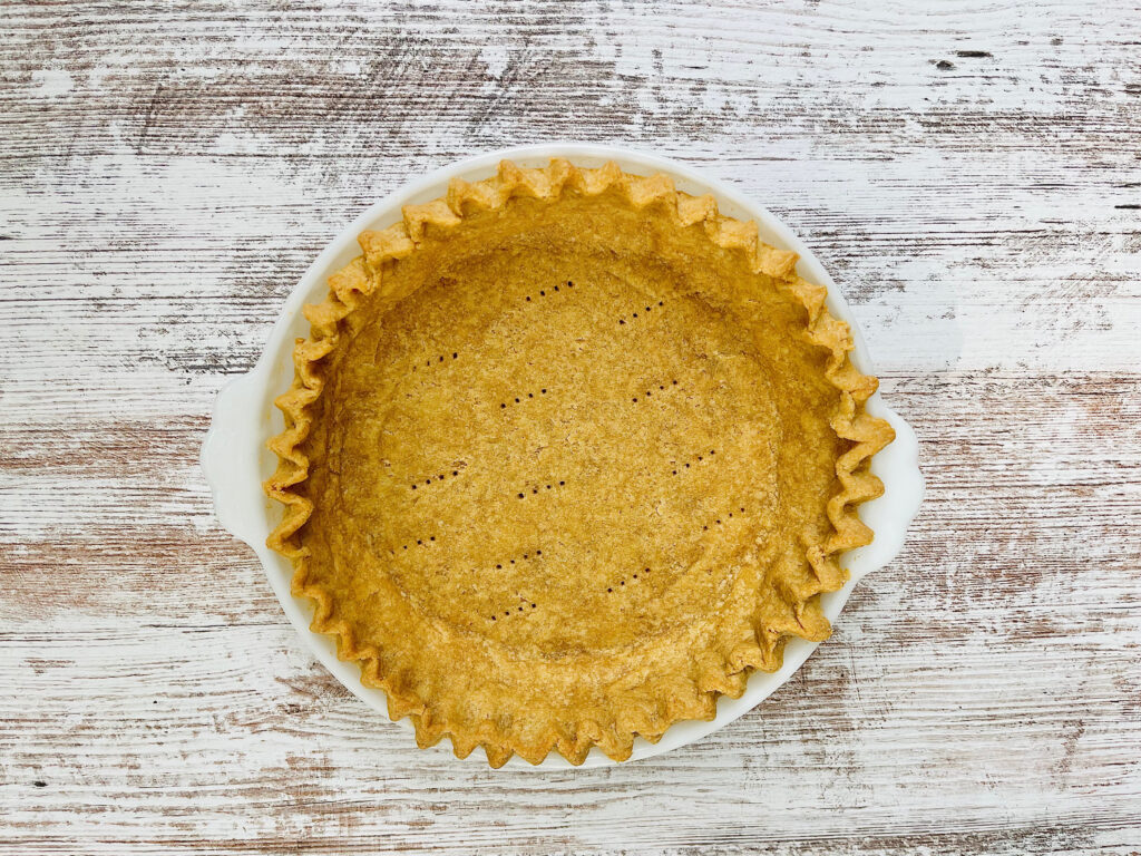 par-baked fresh milled flour pie crust