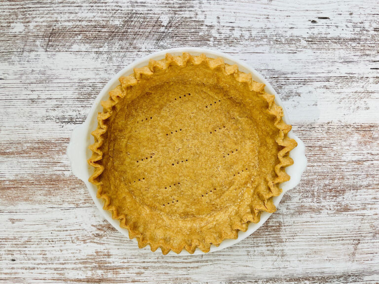 par-baked fresh milled flour pie crust