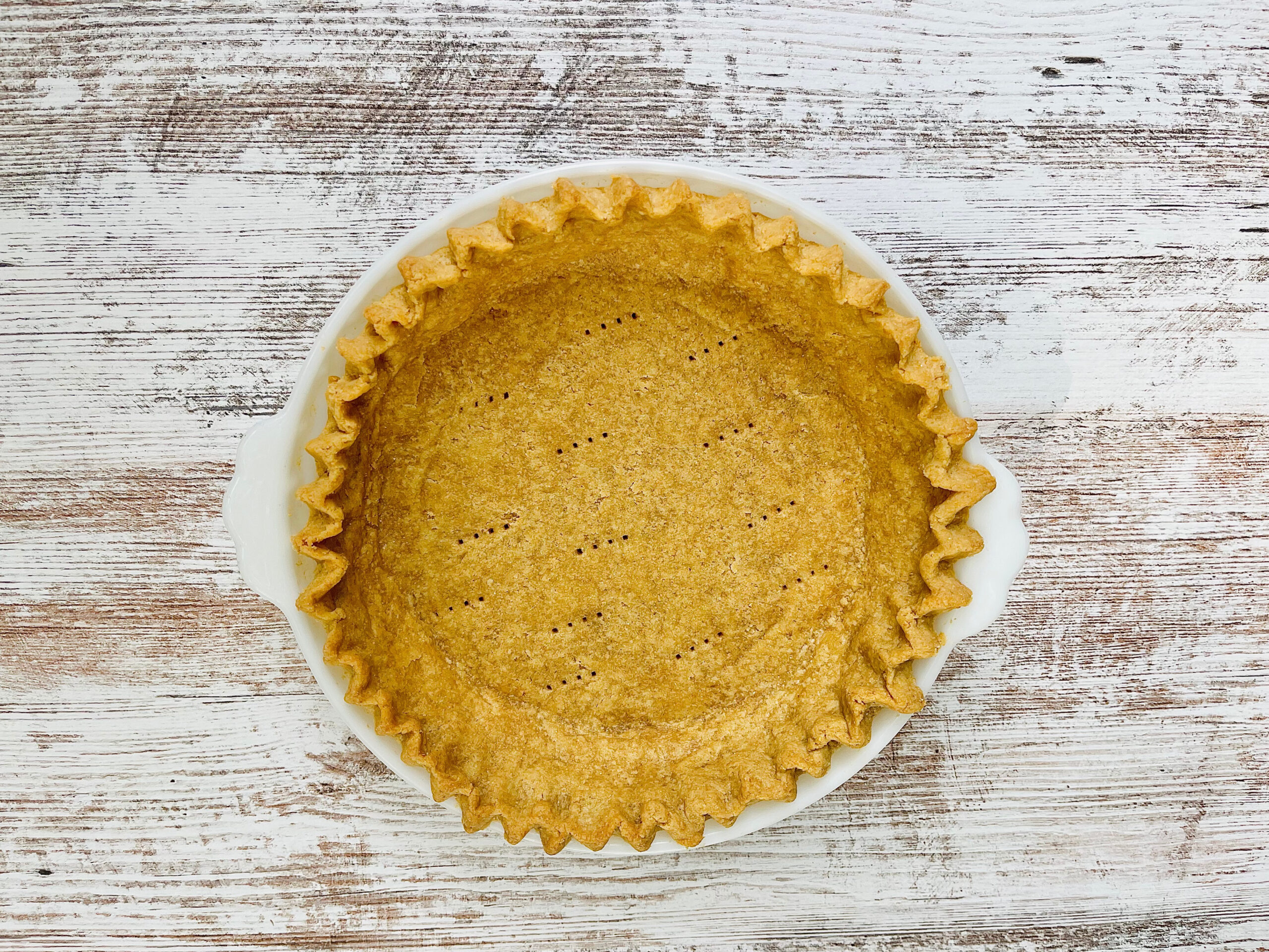 par-baked fresh milled flour pie crust