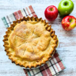 Sweet apple pie made with fresh milled flour