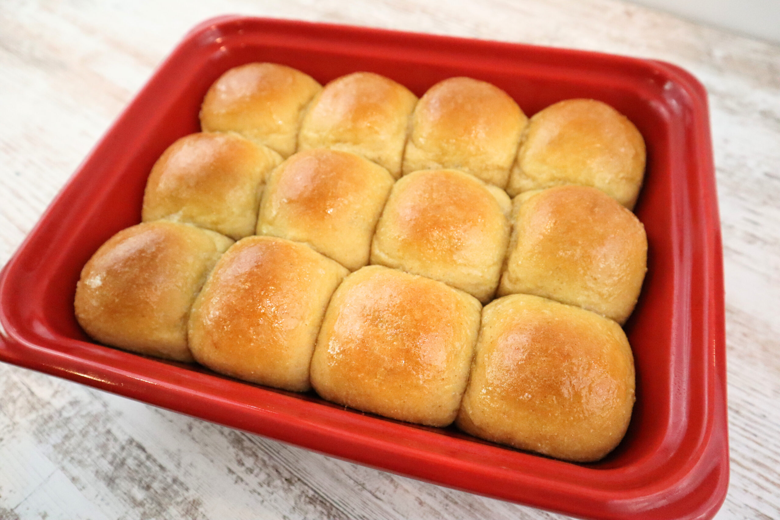 Yeast rolls made with fresh milled flour
