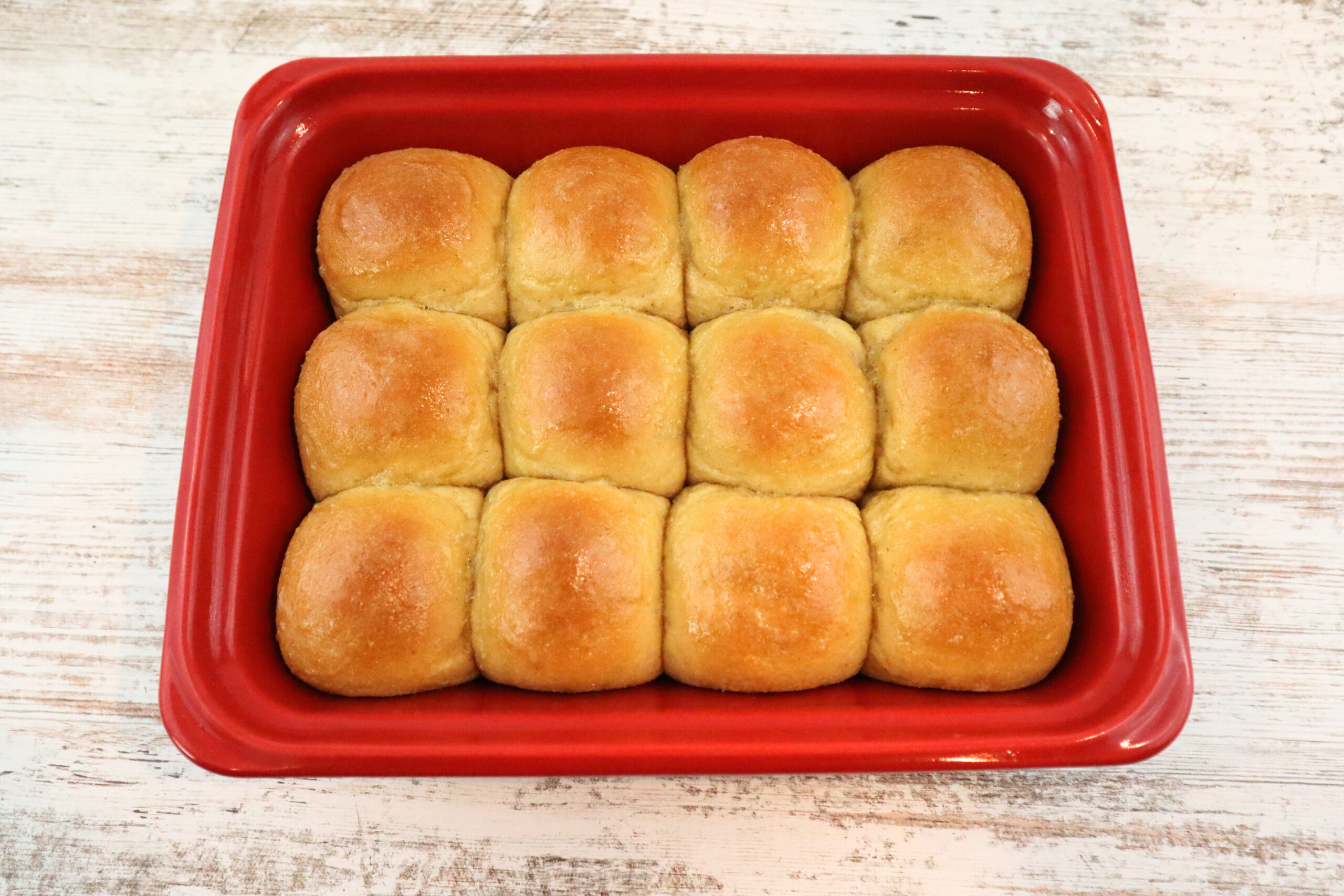 Soft yeast rolls made with fresh milled flour.