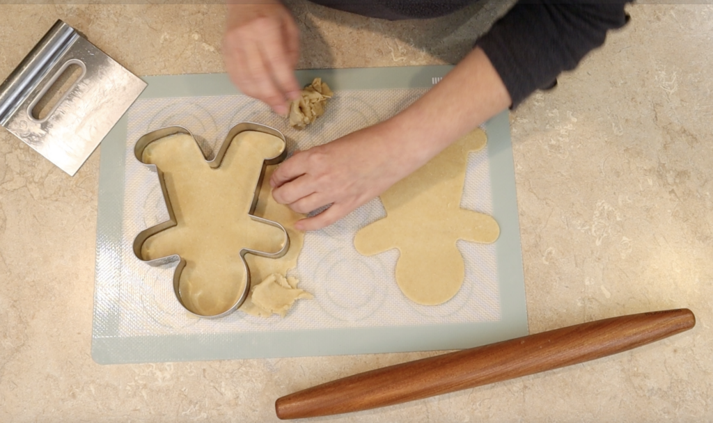 Cutting out giant sized hand pies made with fresh milled flour.
