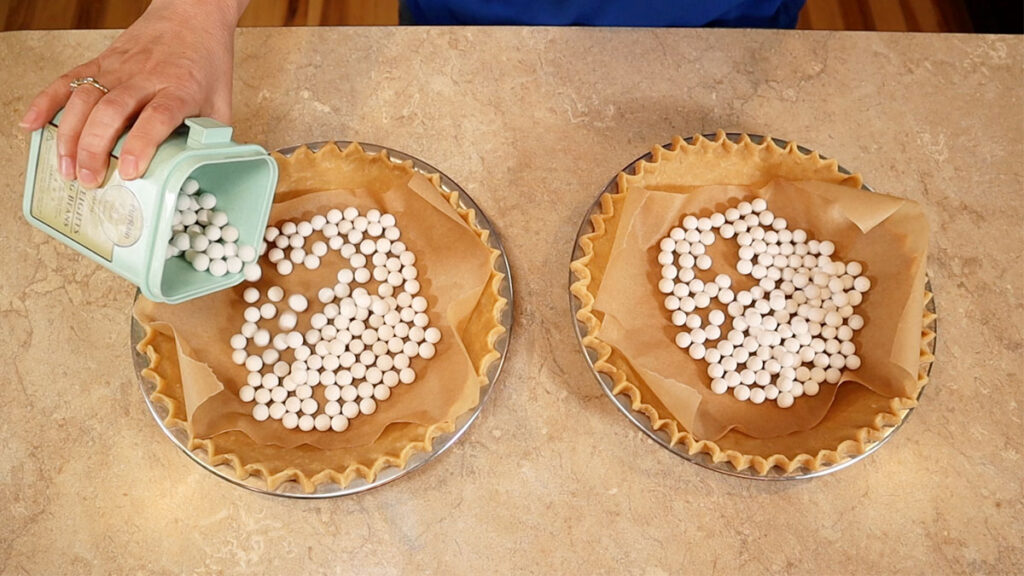 Pie Weights In Fresh Milled Flour Pie Crust