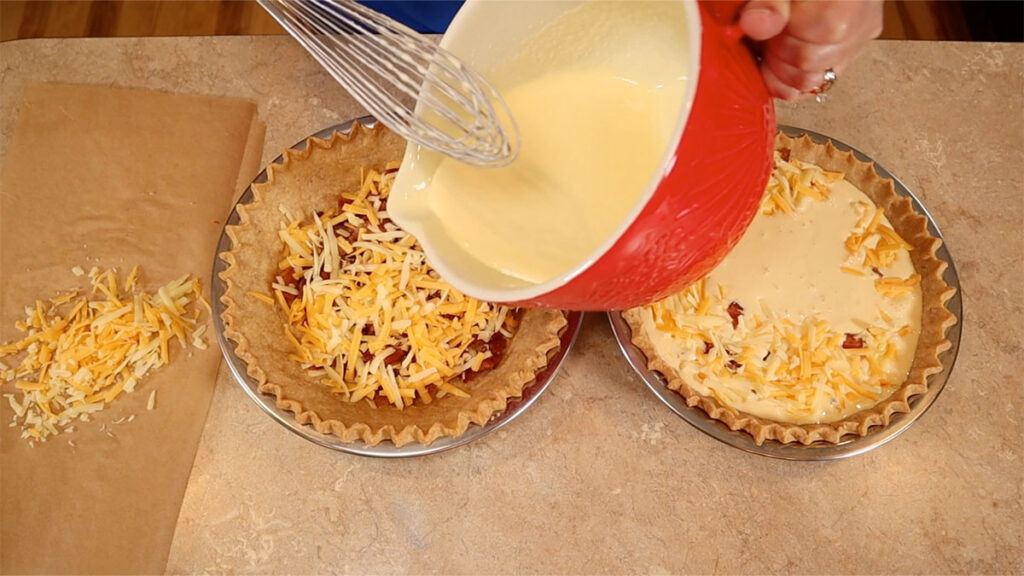 Egg Filling in Fresh Milled Flour Pie Crust
